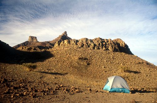 Camping at the foot of Jebel Antar