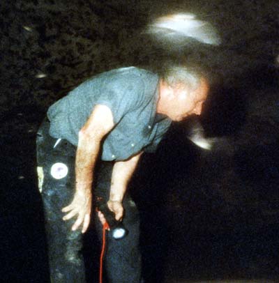 Walt Del'Oro ducking a bat; Photo by W. Kochinski