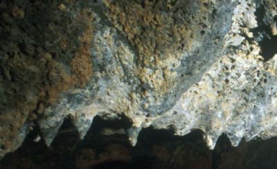 Lava stalactites
