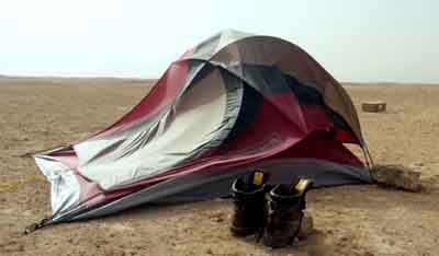 Fate of a tent in northern Saudi Arabia