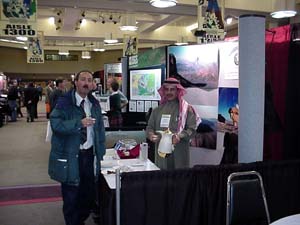 Abdullah Eissa serving coffee