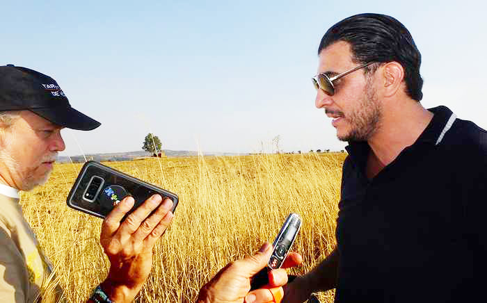 Archaeologist Francisco Sanchez, right