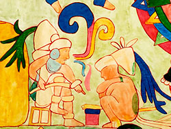 Mural from Temple of Jaguars by Adela Breton