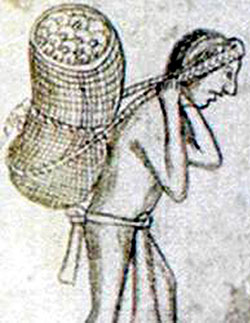 Tenatero carrying a load