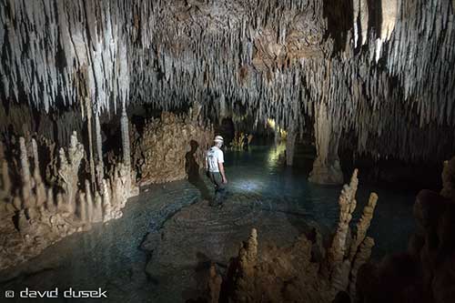 Chris Lloyd in Laughing Grackle Cave-Photo David Dusek