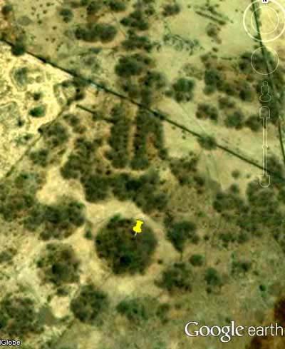 El Saucillo ruins via Google Earth