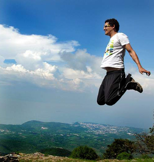 Franky Alvarez enjoys an amazing view of Lake Chapala